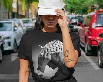 Keffieh Short-Sleeve Unisex T-shirt | Palestine Tee, Free Palestine Shirt, Keffiyeh Design, 2Pac Tribute | Unique Streetwear