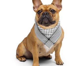 Kefiah Bandana, Kefiah per Animali Domestici, Accessorio per Animali Domestici Palestinesi, Kefiah per Cani e Gatti, Kefiah Bandana