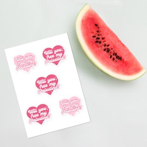 Palestijns Valentijnsstickervel: Druk liefde uit met symbolische genegenheid vanuit het hart