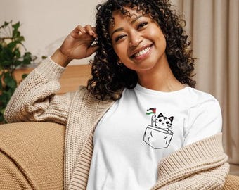 Camiseta del gato palestino / Apoyo a Palestina, Palestina libre, Apoyo a Palestina, Donación hecha a Gaza, Empresa de propiedad palestina