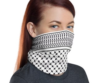 Scaldacollo Kefiah, mascherina Kefiah, fascia Kefiah, bandana Kefiah, polsiera, scaldacollo, sciarpa palestinese, Kefiah