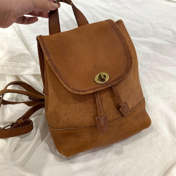 Coach 9960 Vintage 90s daypack, Brown Vintage (old) COACH Small Dark Brown Backpack | Daypack 9960  main image 4