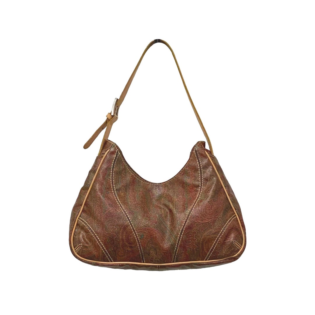 Etro - Vintage PU Leather Shoulder Bag | Adjustable Strap