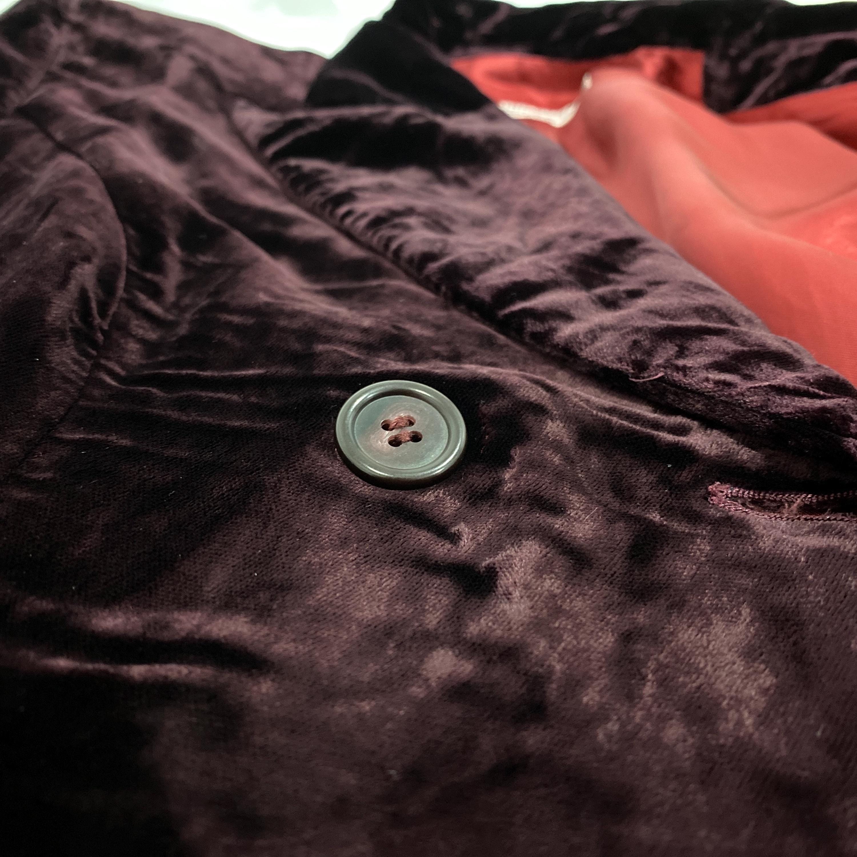 ジャケット・アウター KATHARINE HAMNETT Velvet long coat Vintage KATHARINE HAMNETT LONDON Monogram Parka Jacket