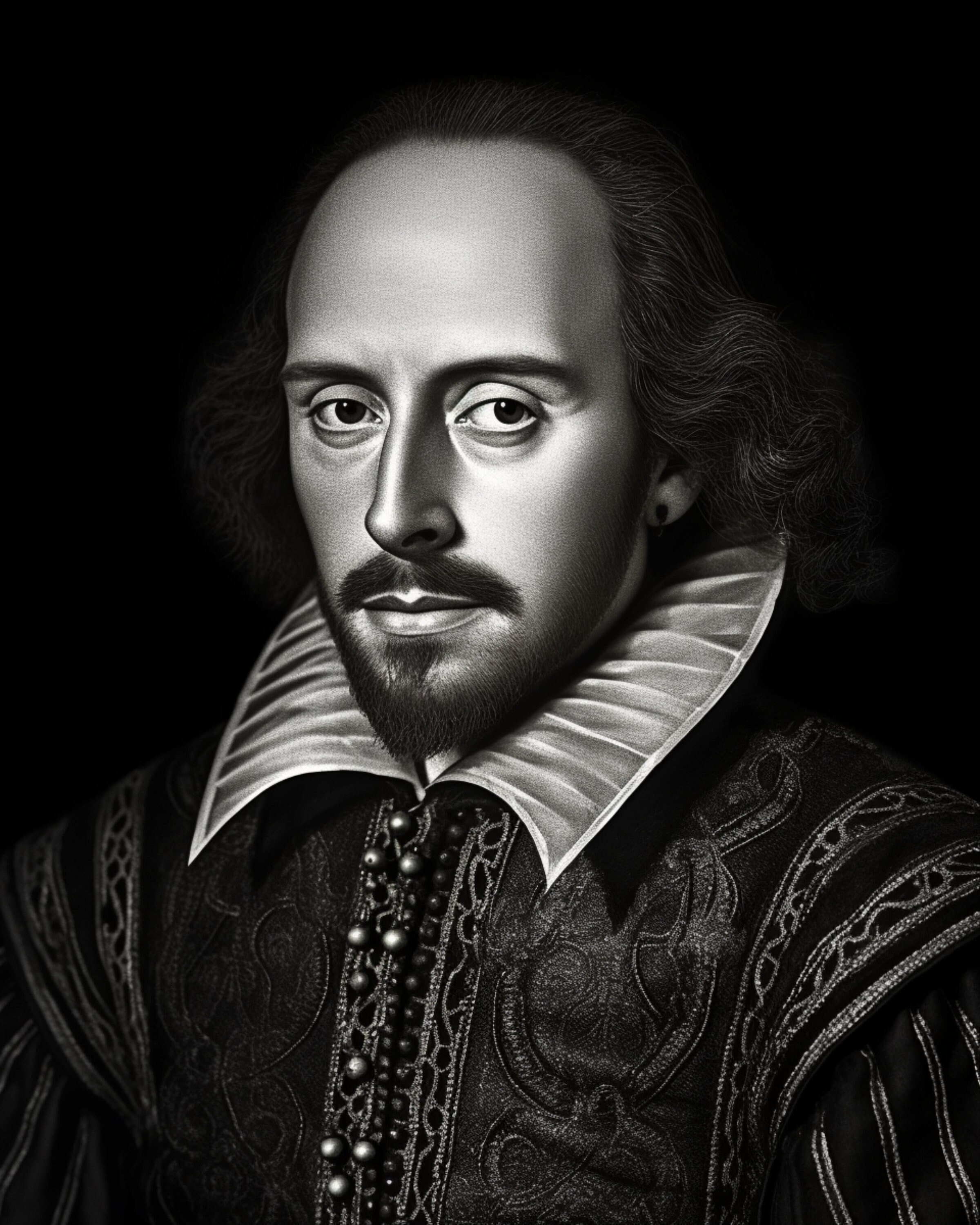 William Shakespeare Black & White DIGITAL PRINT - Etsy