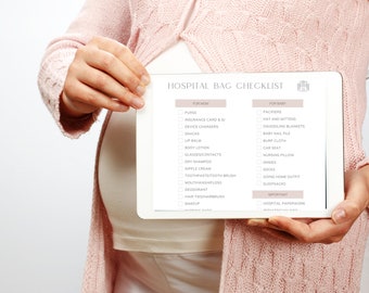 Hospital Bag Checklist Printable: New Mom Essentials (Digital Download)