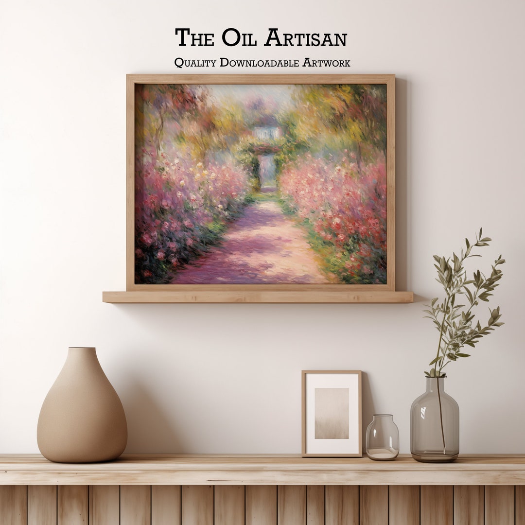 Floral Garden Impressionist Landscape Painting Floral Print Garden ...