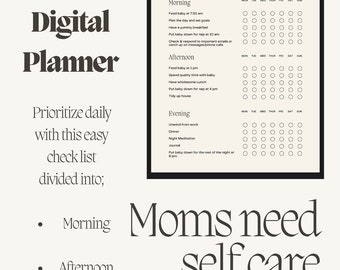 Planificador posparto / Planificador diario / Organizador para nueva mamá / Lista de verificación
