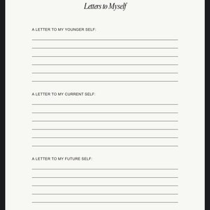 Autodescoberta e amor | Cartas para si mesmo PDF para impressão