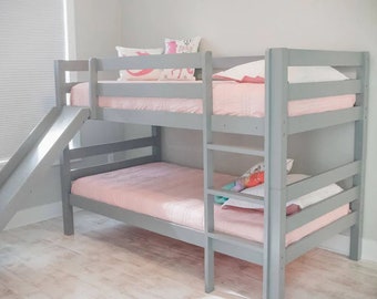 Twin Bunk Bed with Slide