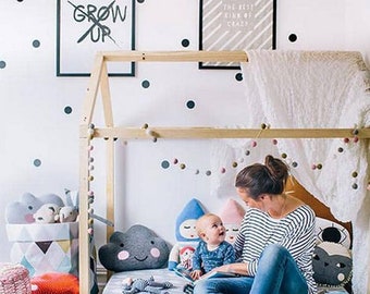 Twin Montessori Bed with Chimney and Slat