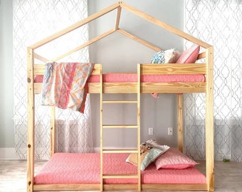 Wooden House Bunk Bed