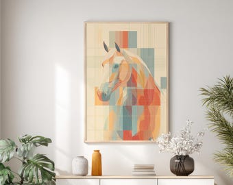 Reiter Wandbild, Pferde Druck, Minimalistische Reiter Wand Kunst, Geschenk für Pferdeliebhaber