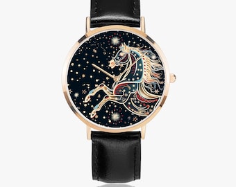 Water Resistant Horse Theme Watch, horse lover gift