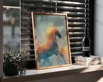 Reiter Wandbild, Pferde Druck, Minimalistische Reiter Wand Kunst, Geschenk für Pferdeliebhaber