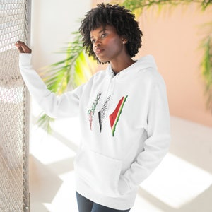 Palästina Karten Hoodie, Free Palästina Hoodies, Palästina Wassermelone Hoodie, Arabisch Sweatshirt, Drei-Panel Fleece Hoodie, Palästinensische Geschenke
