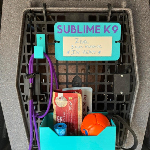 Ruff Land Kennel Accessory Kit- Package 2 - kennel white board - Customizable kennel accessory - Leash hook - Kennel basket - Kennel Tag
