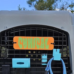 Customizable dog name tag - Crate Tag - Kennel Tag - Kennel Sign - gifts for dog trainers - One size fits most - Kennel accessories