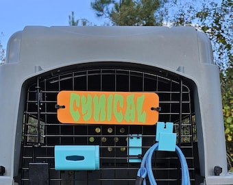 Customizable dog name tag - Crate Tag - Kennel Tag - Kennel Sign - gifts for dog trainers - One size fits most - Kennel accessories