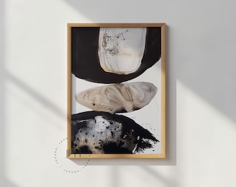 Nature watercolor art print – zen, wabi sabi wall art - digital download, printable