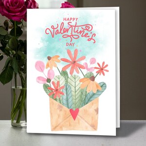 Valentijnsdagkaart voor vrienden Digitale download Afdrukbare kaart 5 x 7 onbeperkt afdrukken Valentijnsdag voor je beste vriend Direct downloaden