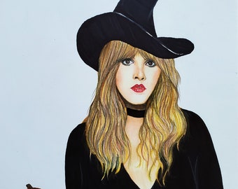 Dessin aux crayons de couleur de Stevie Nicks