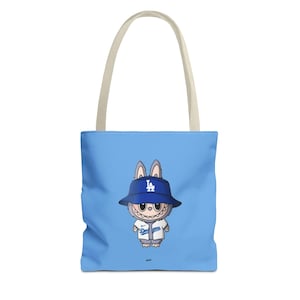 Labubu Dodgers Tote Bag - Cute Design, Grocery Shopping Bag, Beach Tote, Reusable Eco-Friendly Bag, Market Tote, Daily Bag