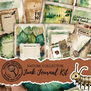 Children&#39;s Nature Junk Journal Kit: Printable Treasure Hunt Ephemera (Digital Download)