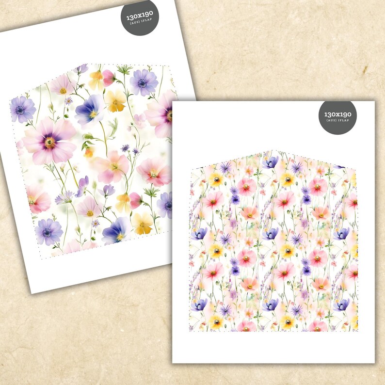In Bloom Envelope Liners | Printable Floral Inserts for Junk Journals ...
