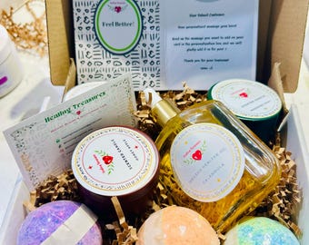 Feel Better Spa Gift Box | Spa Gift for Her | Spa Gift for Him | Thanksgiving Gift | Spa Gift Set | Holistic Healing Gift | Self-Care | Gift