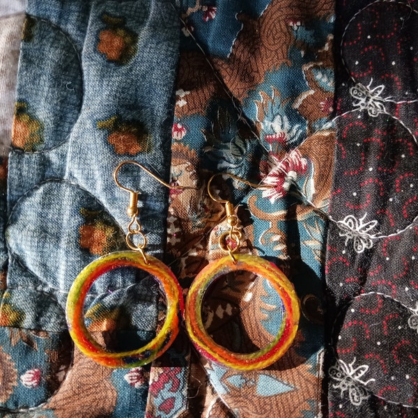 Yarn Resin Earrings