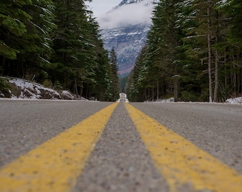 Going-To-The-Sun-Road | Glacier National Park Landscape Photography | Montana Winter Print | National Park Wall Art | Landscape Photo Print