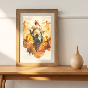 De Hemelvaart van Onze-Lieve-Vrouw aquarel versie 3 DIGITALE DOWNLOAD
