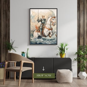 Saint George Watercolor Bel Art DIGITAL DOWNLOAD