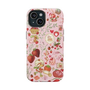 Coquette Strawberry Shortcake Impact-Resistant iPhone 15 Case