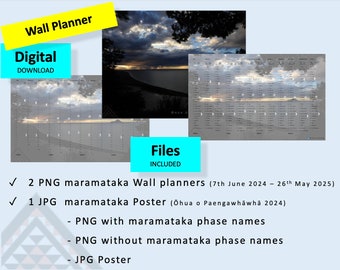 Wall planner maramataka