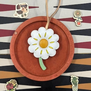 Daisy Flower Bag Charm, Flower Collection Bag Charm, Purse Bag Charm, Unique Bag Charm, Cute Key Chain, Handmade Gift For Him Her