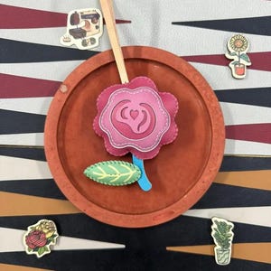 Rose Flower Bag Charm, Floral Collection Bag Charm, Sakura Purse Bag Charm, Unique Leather Charm, Cute Key Chain, Handmade Gift For Him Her