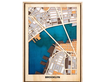 Houten kaart van elke stad ter wereld | Uniek gepersonaliseerd cadeau afscheid en housewarming, 5e verjaardag verjaardag bruiloft | Hout en epoxy