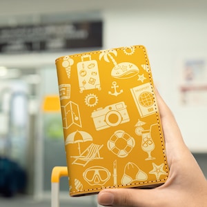 Cartera de cuero personalizada para pasaporte de viaje por carretera - Colección Wanderlust - Accesorios de viaje, regalo cosido a mano para él y para ella