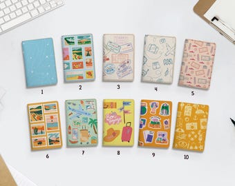 Cartera portapasaporte de piel de la colección Wanderlust - Accesorios de viaje personalizados - Pequeño regalo para él, ella, niño, madre o padre