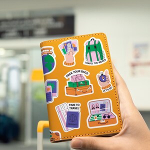 Funda de cuero para pasaporte, diario de viaje personalizado, cartera, colección Wanderlust, accesorios de viaje, regalo cosido a mano para él y para ella