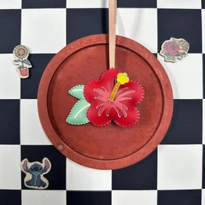 Hibiscus Flower Bag Charm, Flower Collection Bag Charm, Purse Bag Charm, Unique Bag Charm, Cute Key Chain, Handmade Bag Charm, Keychain Gift