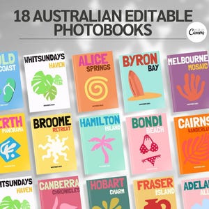 18 Travel Photobook Canva Template Bundle | Australia Luxury Printed Photo Book Models