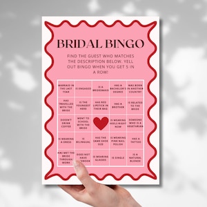 Minimal Hens and Bridal Shower Games | Bridal Bingo | | Bachelorette Party | Wavy Border | Welcome Sign| Instant Download | Template Canva