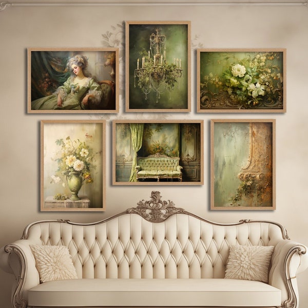 French Wall Art, Instant Download, Wall Art Set, Floral Print, Spring Home Decor, Antique Oil Paintings