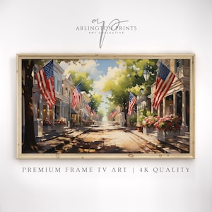 Frame TV Art 4th of July | Vintage Colonial Scenery Decor | Colorful Independence Day Art For TV | Rustic Farmhouse Decor