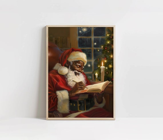 Père Noël noir, Père Noël afro-américain, Ornements de Noël du Père