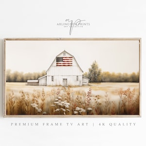 Frame TV Art 4th of July | Old Barn | American Flag Art | American Heritage Frame TV | Summer Art For TV | Digital Download