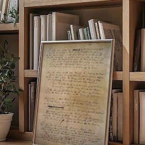 Vintage artwork of the Star-Spangled Banner in Francis Scott Key’s original 1814 handwriting, perfect for 4th of July and patriotic home decor.